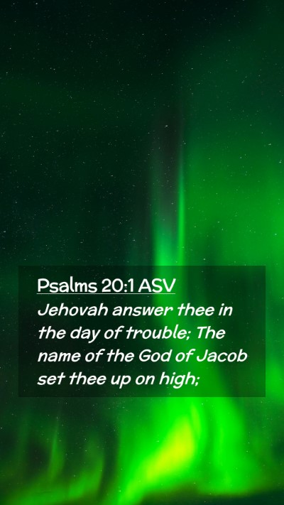 Picture 02 - Psalms 20:1 ASV Mobile Phone Wallpaper - Jehovah answer thee in the day of trouble; The - Mobile Bible Verse Wallpaper