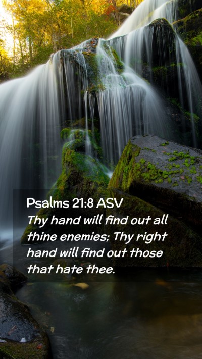 Picture 02 - Psalms 21:8 ASV Mobile Phone Wallpaper - Thy hand will find out all thine enemies; Thy - Mobile Bible Verse Wallpaper