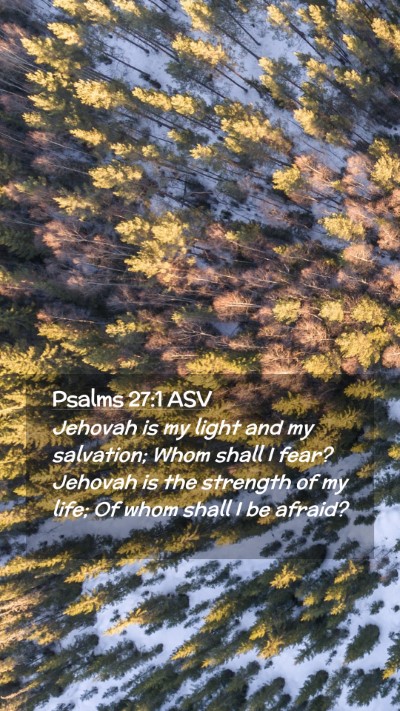 Picture 02 - Psalms 27:1 ASV Mobile Phone Wallpaper - Jehovah is my light and my salvation; Whom shall - Mobile Bible Verse Wallpaper