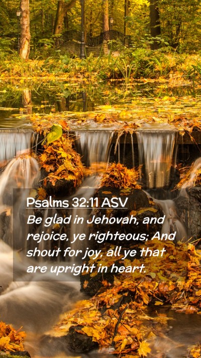 Picture 02 - Psalms 32:11 ASV Mobile Phone Wallpaper - Be glad in Jehovah, and rejoice, ye righteous; - Mobile Bible Verse Wallpaper