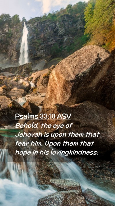 Picture 02 - Psalms 33:18 ASV Mobile Phone Wallpaper - Behold, the eye of Jehovah is upon them that fear - Mobile Bible Verse Wallpaper