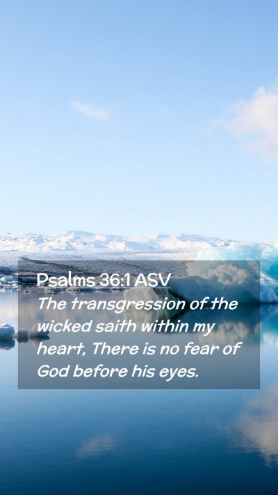 Picture 02 - Psalms 36:1 ASV Mobile Phone Wallpaper - The transgression of the wicked saith within my - Mobile Bible Verse Wallpaper