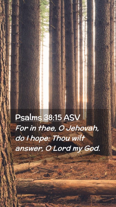 Picture 02 - Psalms 38:15 ASV Mobile Phone Wallpaper - For in thee, O Jehovah, do I hope: Thou wilt - Mobile Bible Verse Wallpaper
