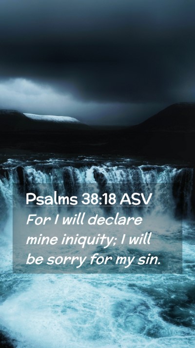 Picture 02 - Psalms 38:18 ASV Mobile Phone Wallpaper - For I will declare mine iniquity; I will be sorry - Mobile Bible Verse Wallpaper