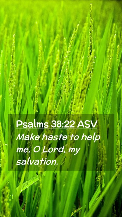 Picture 02 - Psalms 38:22 ASV Mobile Phone Wallpaper - Make haste to help me, O Lord, my - Mobile Bible Verse Wallpaper