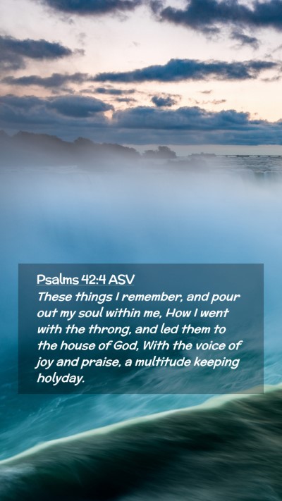Picture 02 - Psalms 42:4 ASV Mobile Phone Wallpaper - These things I remember, and pour out my soul - Mobile Bible Verse Wallpaper