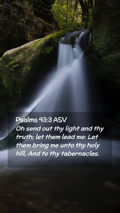 Picture 02 - Psalms 43:3 ASV Mobile Phone Wallpaper - Oh send out thy light and thy truth; let them - Mobile Bible Verse Wallpaper