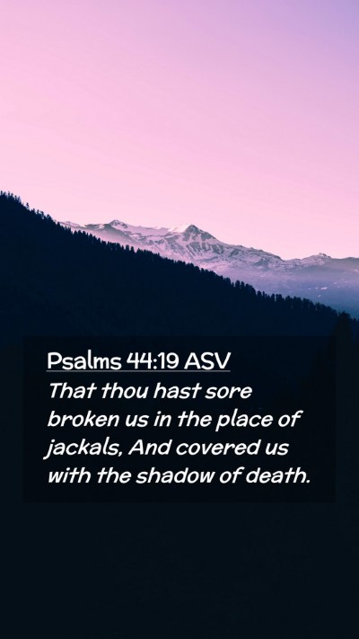 Picture 02 - Psalms 44:19 ASV Mobile Phone Wallpaper - That thou hast sore broken us in the place of - Mobile Bible Verse Wallpaper