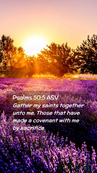 Picture 02 - Psalms 50:5 ASV Mobile Phone Wallpaper - Gather my saints together unto me, Those that - Mobile Bible Verse Wallpaper