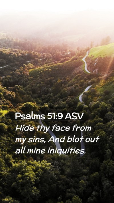 Picture 02 - Psalms 51:9 ASV Mobile Phone Wallpaper - Hide thy face from my sins, And blot out all mine - Mobile Bible Verse Wallpaper