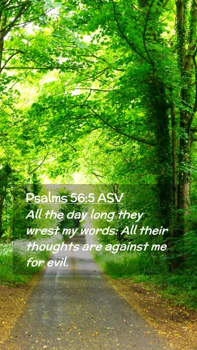 Picture 02 - Psalms 56:5 ASV Mobile Phone Wallpaper - All the day long they wrest my words: All their - Mobile Bible Verse Wallpaper