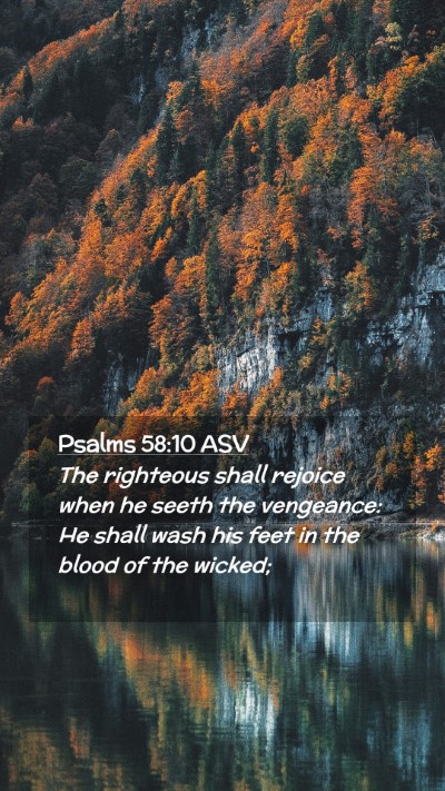 Picture 02 - Psalms 58:10 ASV Mobile Phone Wallpaper - The righteous shall rejoice when he seeth the - Mobile Bible Verse Wallpaper