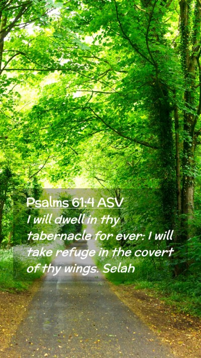 Picture 02 - Psalms 61:4 ASV Mobile Phone Wallpaper - I will dwell in thy tabernacle for ever: I will - Mobile Bible Verse Wallpaper