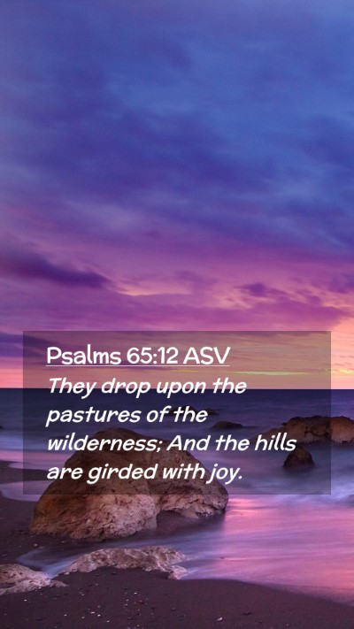 Picture 02 - Psalms 65:12 ASV Mobile Phone Wallpaper - They drop upon the pastures of the wilderness; - Mobile Bible Verse Wallpaper