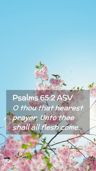 Picture 02 - Psalms 65:2 ASV Mobile Phone Wallpaper - O thou that hearest prayer, Unto thee shall all - Mobile Bible Verse Wallpaper