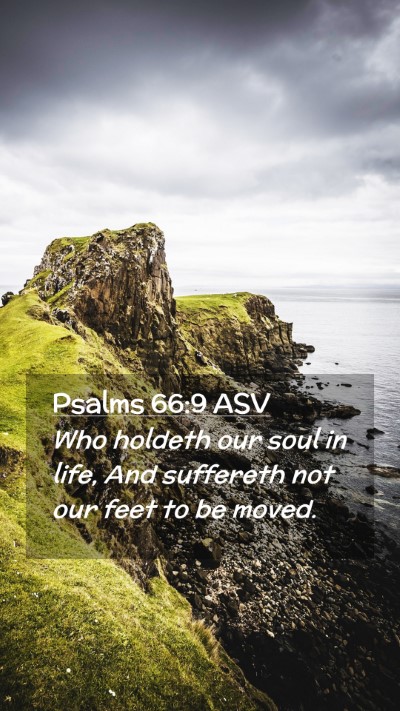 Picture 02 - Psalms 66:9 ASV Mobile Phone Wallpaper - Who holdeth our soul in life, And suffereth not - Mobile Bible Verse Wallpaper
