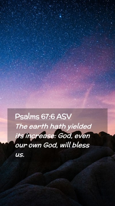 Picture 02 - Psalms 67:6 ASV Mobile Phone Wallpaper - The earth hath yielded its increase: God, even - Mobile Bible Verse Wallpaper