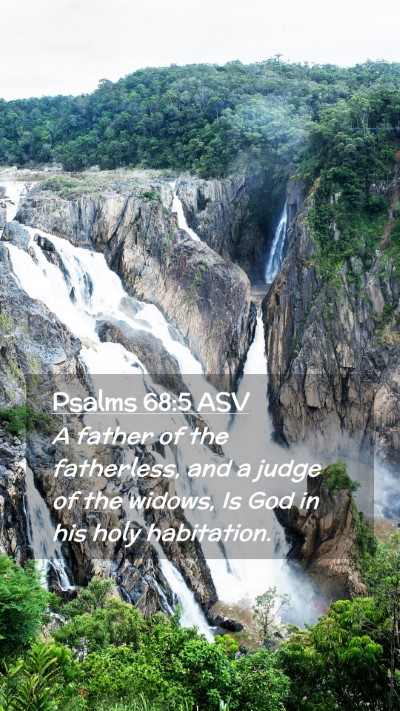 Picture 02 - Psalms 68:5 ASV Mobile Phone Wallpaper - A father of the fatherless, and a judge of the - Mobile Bible Verse Wallpaper