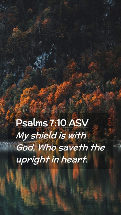 Picture 02 - Psalms 7:10 ASV Mobile Phone Wallpaper - My shield is with God, Who saveth the upright in - Mobile Bible Verse Wallpaper