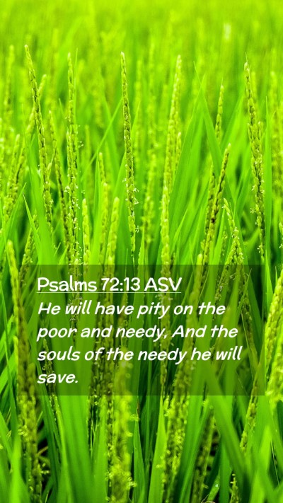 Picture 02 - Psalms 72:13 ASV Mobile Phone Wallpaper - He will have pity on the poor and needy, And the - Mobile Bible Verse Wallpaper