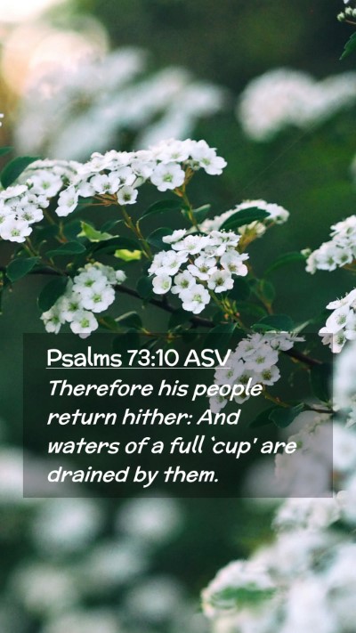 Picture 02 - Psalms 73:10 ASV Mobile Phone Wallpaper - Therefore his people return hither: And waters of - Mobile Bible Verse Wallpaper