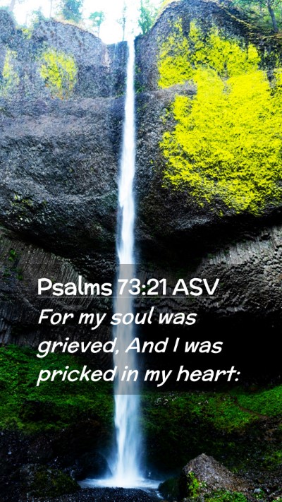 Picture 02 - Psalms 73:21 ASV Mobile Phone Wallpaper - For my soul was grieved, And I was pricked in my - Mobile Bible Verse Wallpaper