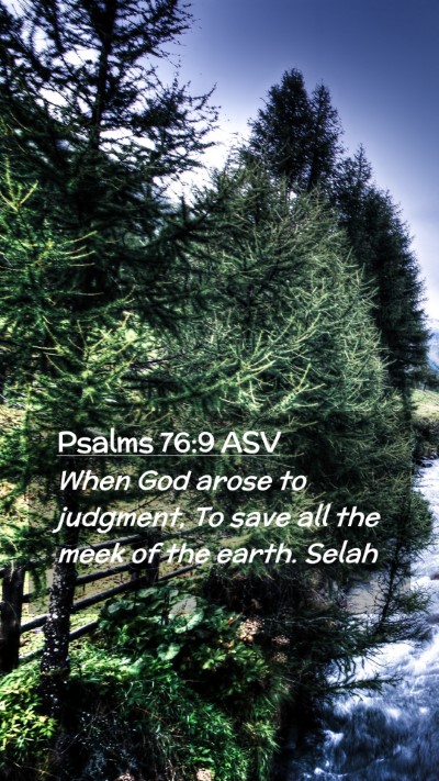 Picture 02 - Psalms 76:9 ASV Mobile Phone Wallpaper - When God arose to judgment, To save all the meek - Mobile Bible Verse Wallpaper