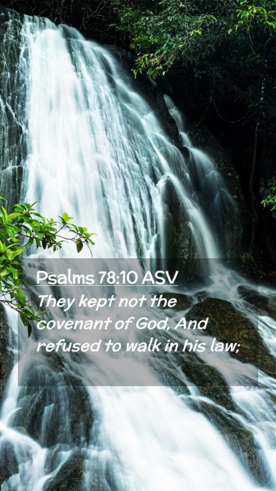 Picture 02 - Psalms 78:10 ASV Mobile Phone Wallpaper - They kept not the covenant of God, And refused to - Mobile Bible Verse Wallpaper