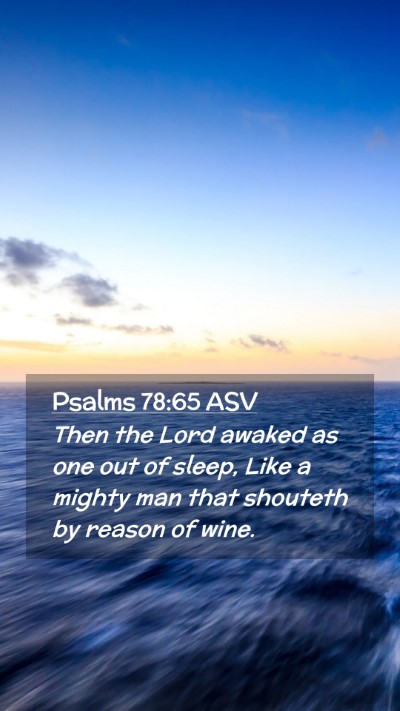 Picture 02 - Psalms 78:65 ASV Mobile Phone Wallpaper - Then the Lord awaked as one out of sleep, Like a - Mobile Bible Verse Wallpaper