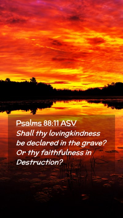Picture 02 - Psalms 88:11 ASV Mobile Phone Wallpaper - Shall thy lovingkindness be declared in the - Mobile Bible Verse Wallpaper
