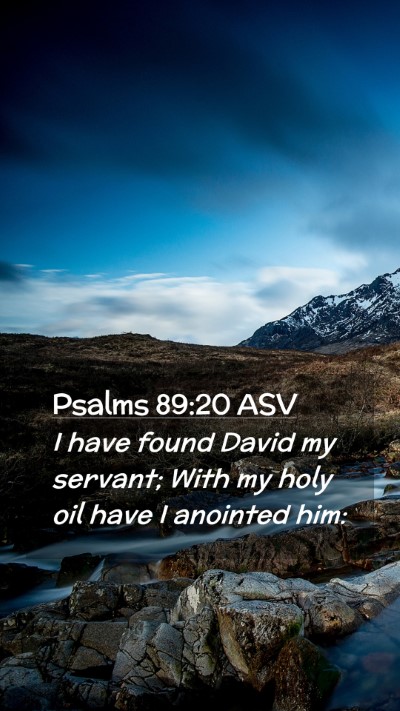 Picture 02 - Psalms 89:20 ASV Mobile Phone Wallpaper - I have found David my servant; With my holy oil - Mobile Bible Verse Wallpaper