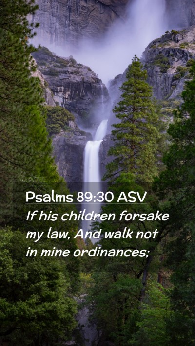 Picture 02 - Psalms 89:30 ASV Mobile Phone Wallpaper - If his children forsake my law, And walk not in - Mobile Bible Verse Wallpaper