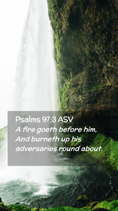 Picture 02 - Psalms 97:3 ASV Mobile Phone Wallpaper - A fire goeth before him, And burneth up his - Mobile Bible Verse Wallpaper