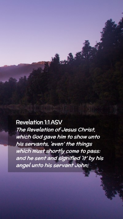 Picture 02 - Revelation 1:1 ASV Mobile Phone Wallpaper - The Revelation of Jesus Christ, which God gave - Mobile Bible Verse Wallpaper