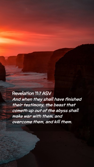 Picture 02 - Revelation 11:7 ASV Mobile Phone Wallpaper - And when they shall have finished their - Mobile Bible Verse Wallpaper