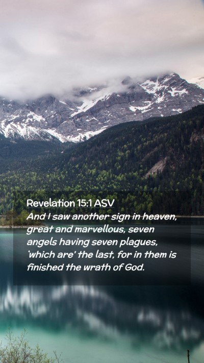 Picture 02 - Revelation 15:1 ASV Mobile Phone Wallpaper - And I saw another sign in heaven, great and - Mobile Bible Verse Wallpaper