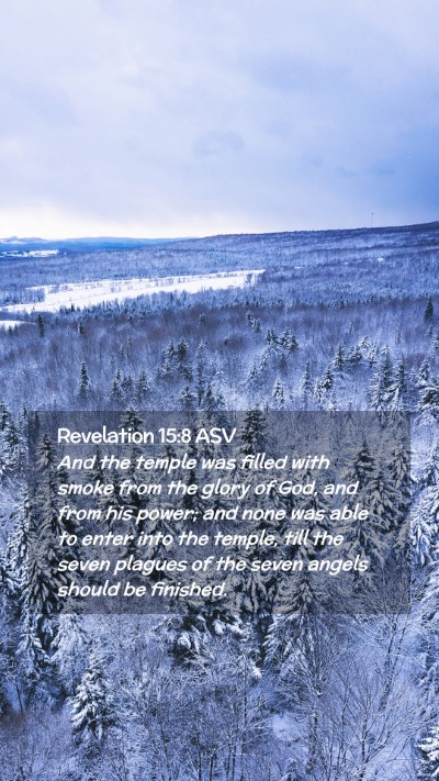 Picture 02 - Revelation 15:8 ASV Mobile Phone Wallpaper - And the temple was filled with smoke from the - Mobile Bible Verse Wallpaper