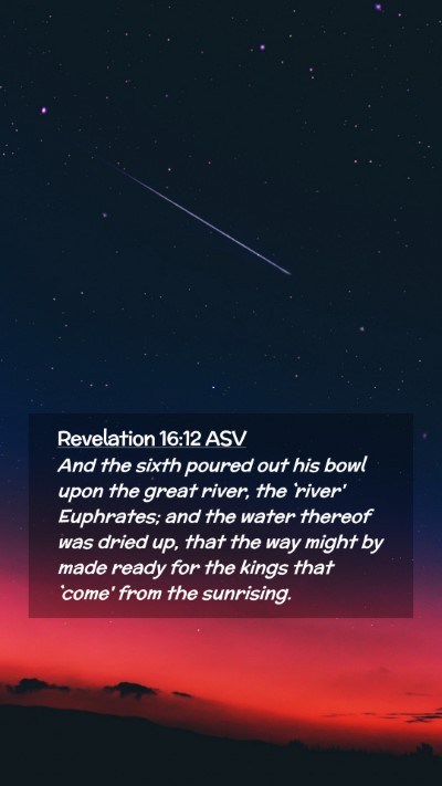 Picture 02 - Revelation 16:12 ASV Mobile Phone Wallpaper - And the sixth poured out his bowl upon the great - Mobile Bible Verse Wallpaper