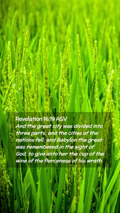 Picture 02 - Revelation 16:19 ASV Mobile Phone Wallpaper - And the great city was divided into three parts, - Mobile Bible Verse Wallpaper