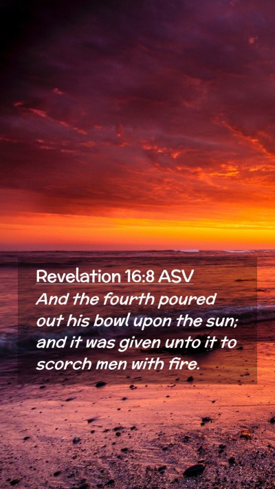Picture 02 - Revelation 16:8 ASV Mobile Phone Wallpaper - And the fourth poured out his bowl upon the sun; - Mobile Bible Verse Wallpaper