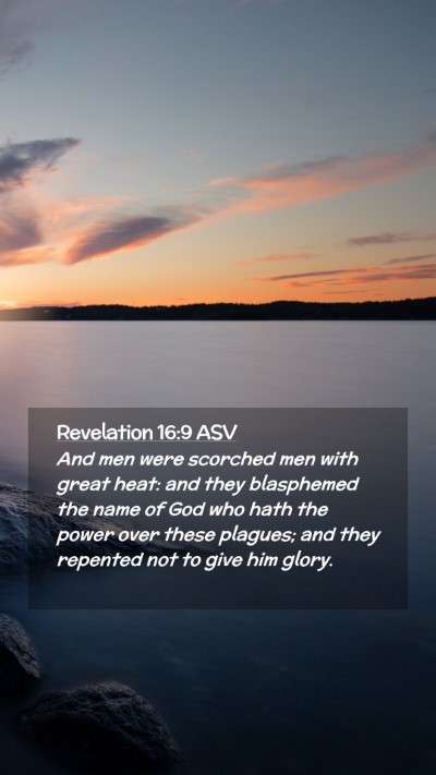 Picture 02 - Revelation 16:9 ASV Mobile Phone Wallpaper - And men were scorched men with great heat: and - Mobile Bible Verse Wallpaper