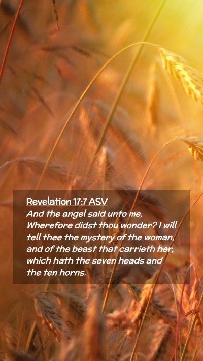 Picture 02 - Revelation 17:7 ASV Mobile Phone Wallpaper - And the angel said unto me, Wherefore didst thou - Mobile Bible Verse Wallpaper