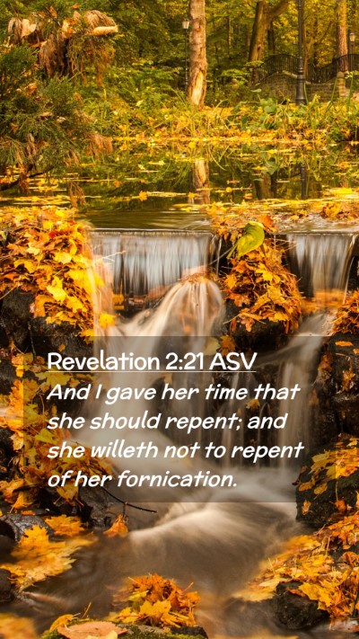 Picture 02 - Revelation 2:21 ASV Mobile Phone Wallpaper - And I gave her time that she should repent; and - Mobile Bible Verse Wallpaper