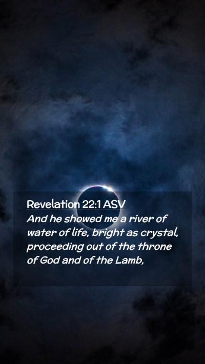 Picture 02 - Revelation 22:1 ASV Mobile Phone Wallpaper - And he showed me a river of water of life, bright - Mobile Bible Verse Wallpaper
