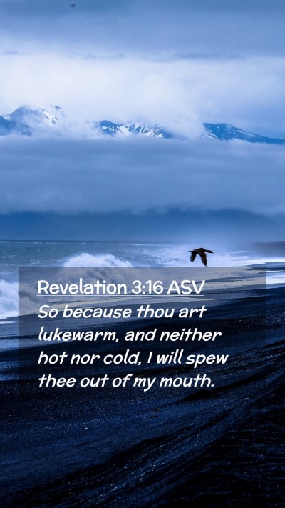 Picture 02 - Revelation 3:16 ASV Mobile Phone Wallpaper - So because thou art lukewarm, and neither hot nor - Mobile Bible Verse Wallpaper
