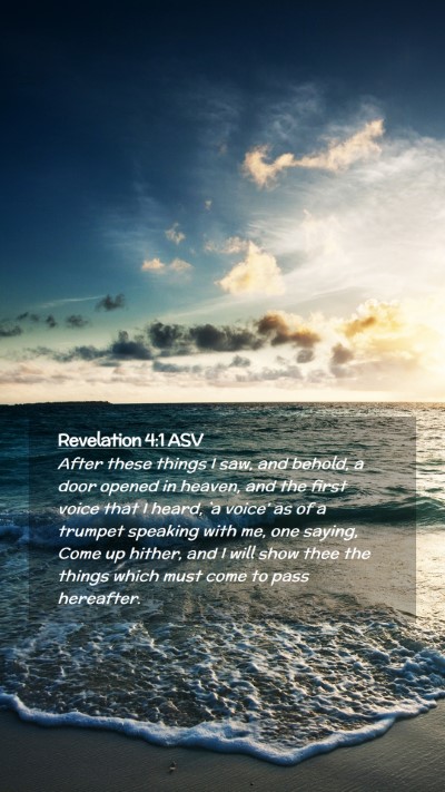 Picture 02 - Revelation 4:1 ASV Mobile Phone Wallpaper - After these things I saw, and behold, a door - Mobile Bible Verse Wallpaper