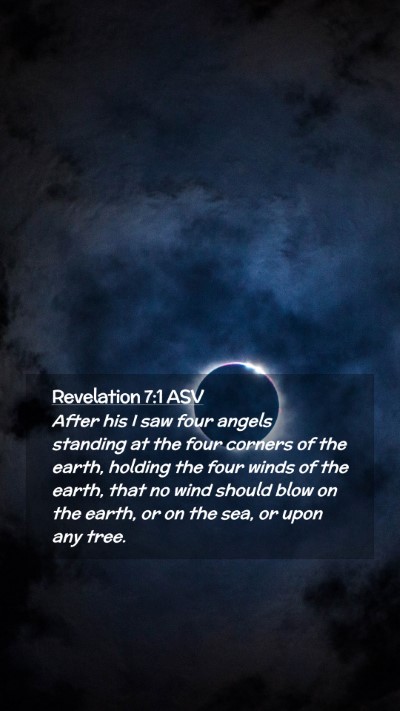 Picture 02 - Revelation 7:1 ASV Mobile Phone Wallpaper - After his I saw four angels standing at the four - Mobile Bible Verse Wallpaper