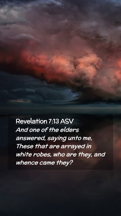 Picture 02 - Revelation 7:13 ASV Mobile Phone Wallpaper - And one of the elders answered, saying unto me, - Mobile Bible Verse Wallpaper