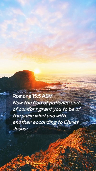 Picture 02 - Romans 15:5 ASV Mobile Phone Wallpaper - Now the God of patience and of comfort grant you - Mobile Bible Verse Wallpaper