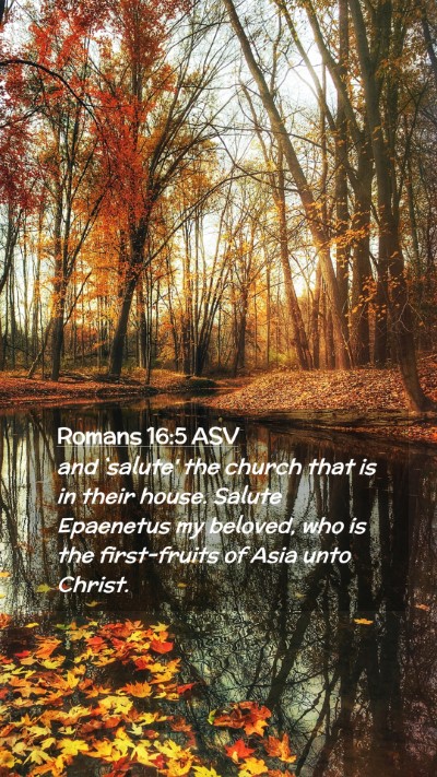 Picture 02 - Romans 16:5 ASV Mobile Phone Wallpaper - and `salute' the church that is in their house. - Mobile Bible Verse Wallpaper